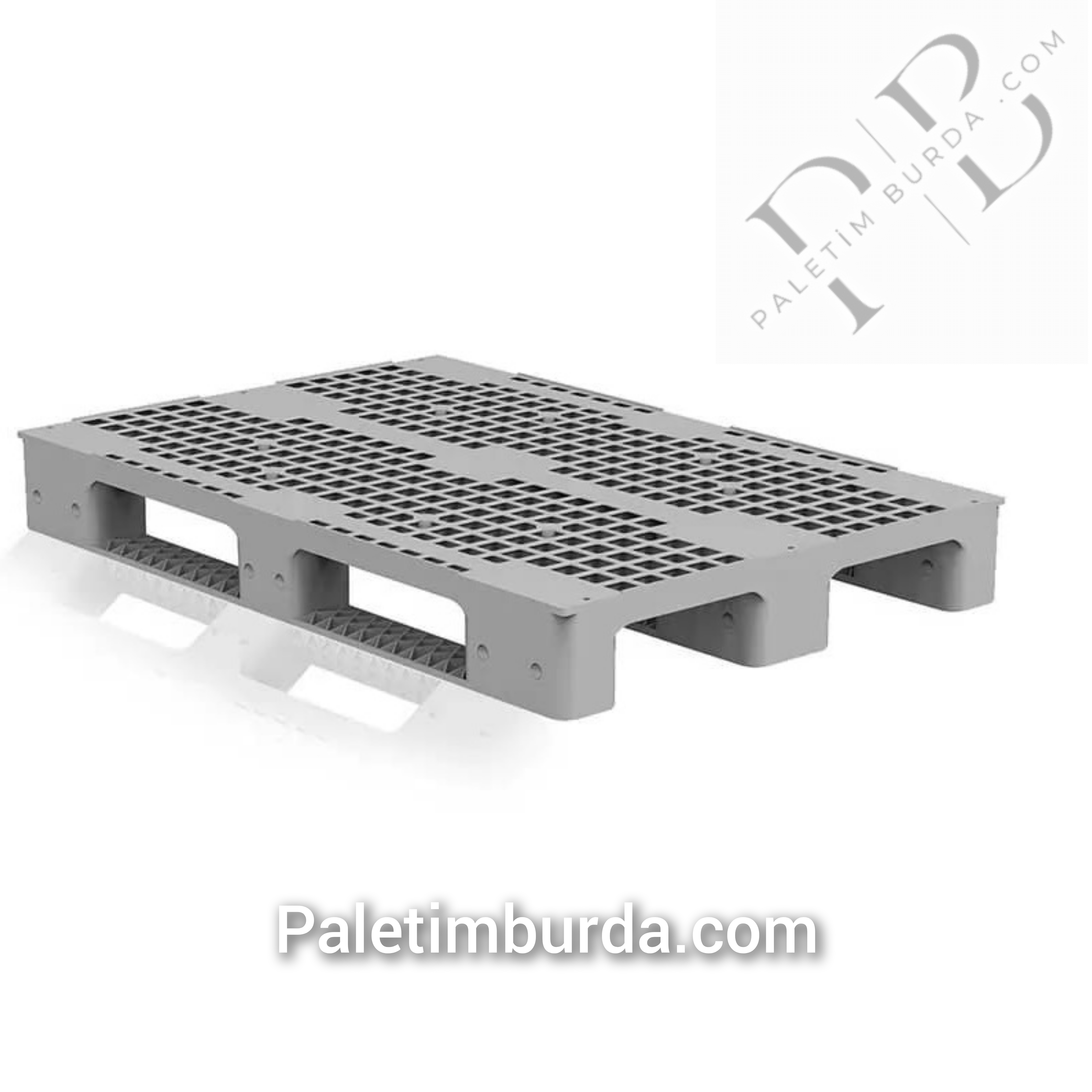 Genel amaçlı plastik Palet 80*120*15cm 9.50 kg Siyah Beyaz Gri.