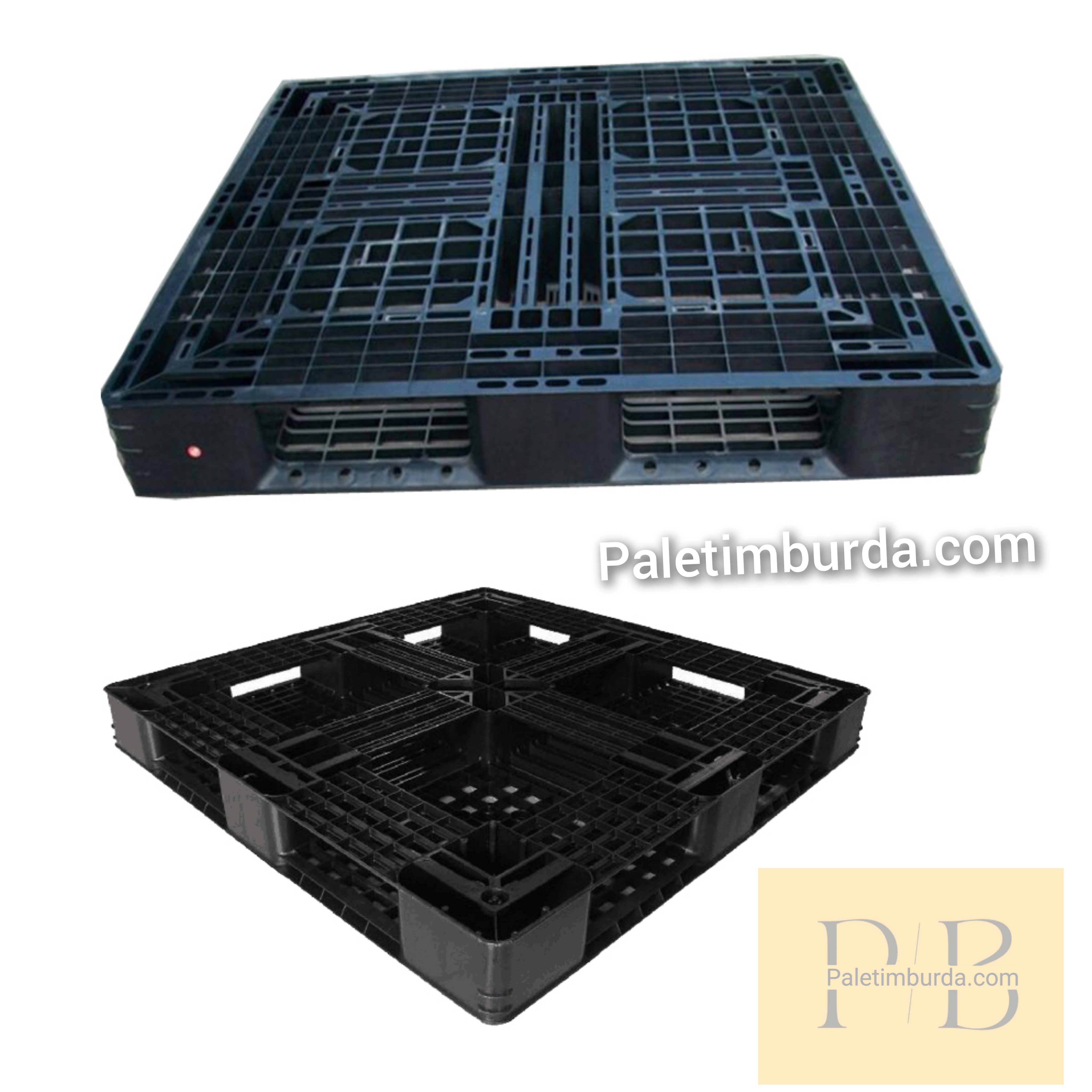 Genel amaçlı delikli plastik Palet 100*120*15cm 11.kg  renk Siyah yeşil