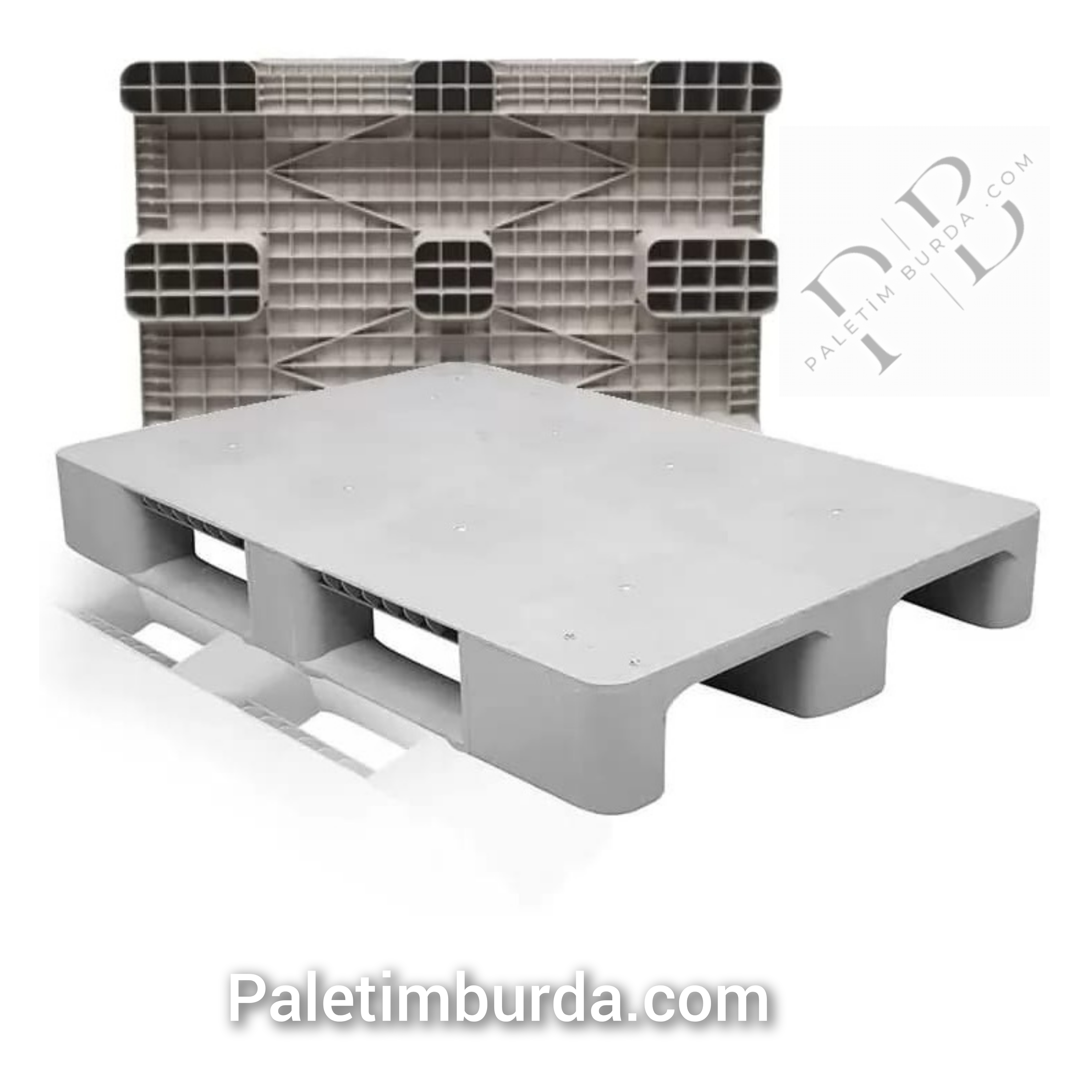 Genel amaçlı plastik Palet 80*120*15cm 13 kg Siyah Beyaz Gri.