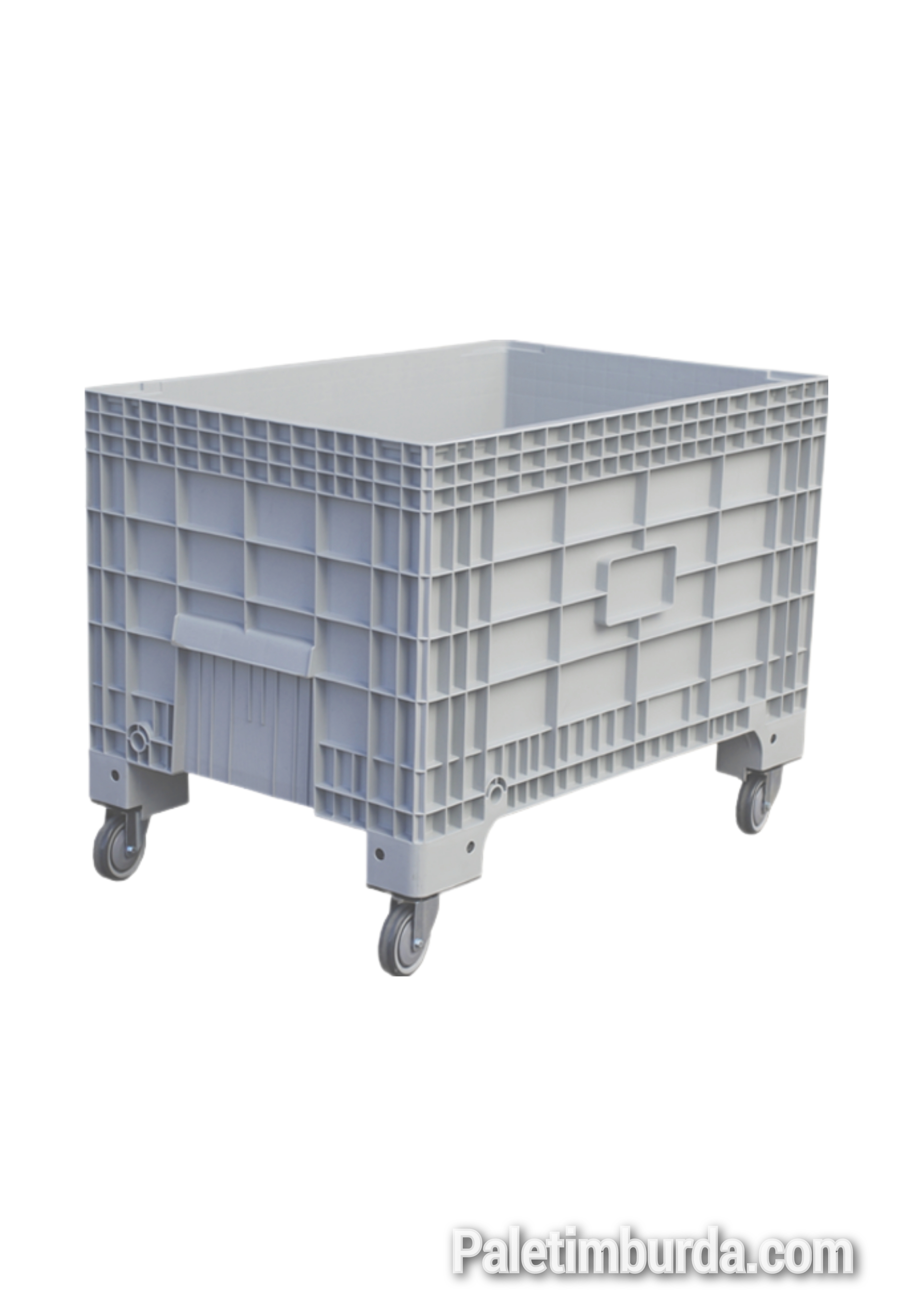 Genel amaçlı sanayi tip 80x120 tekerlekli plastik kasa/tekne 