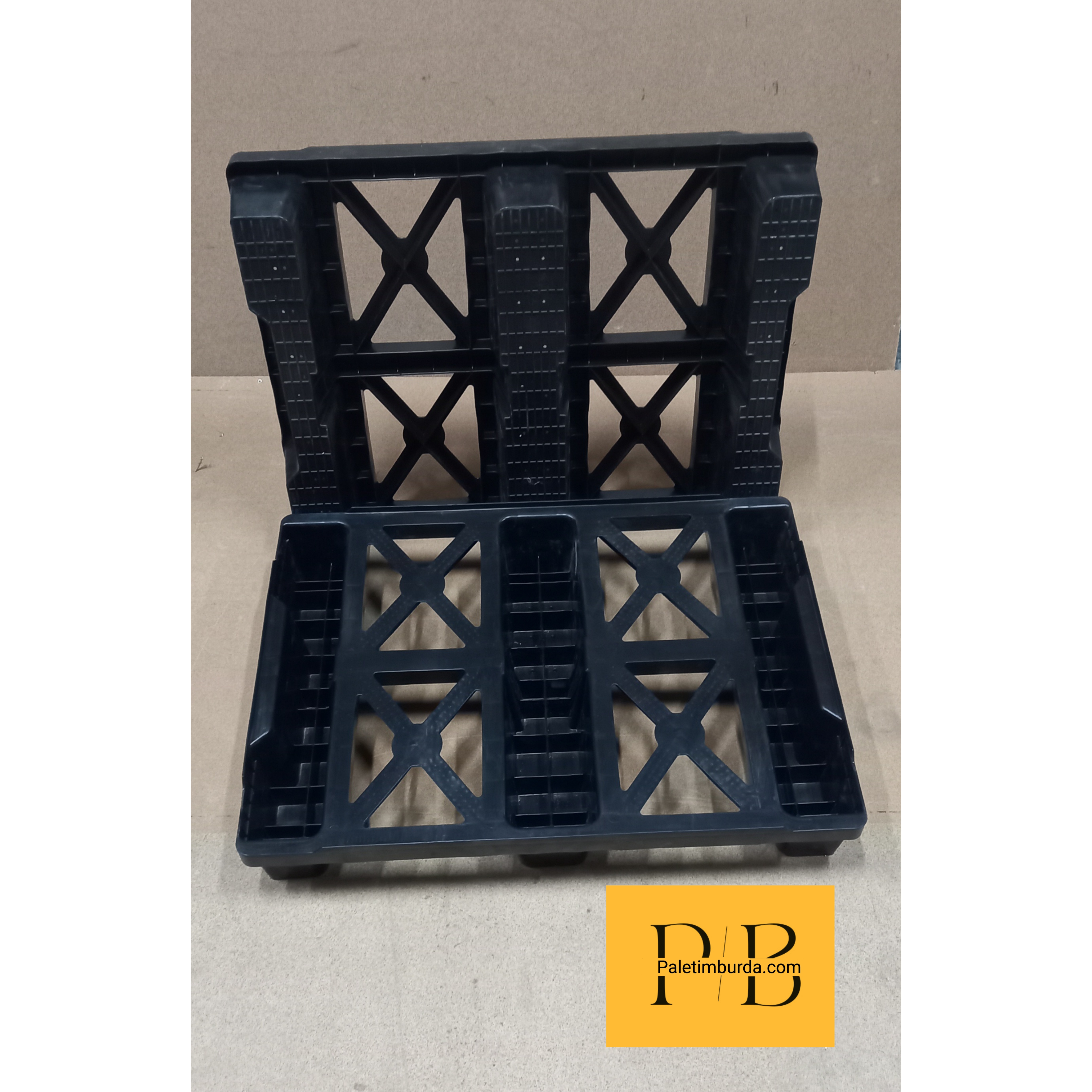 Genel amaçlı plastik Palet 60*80*15 cm 3.50 kg Siyah