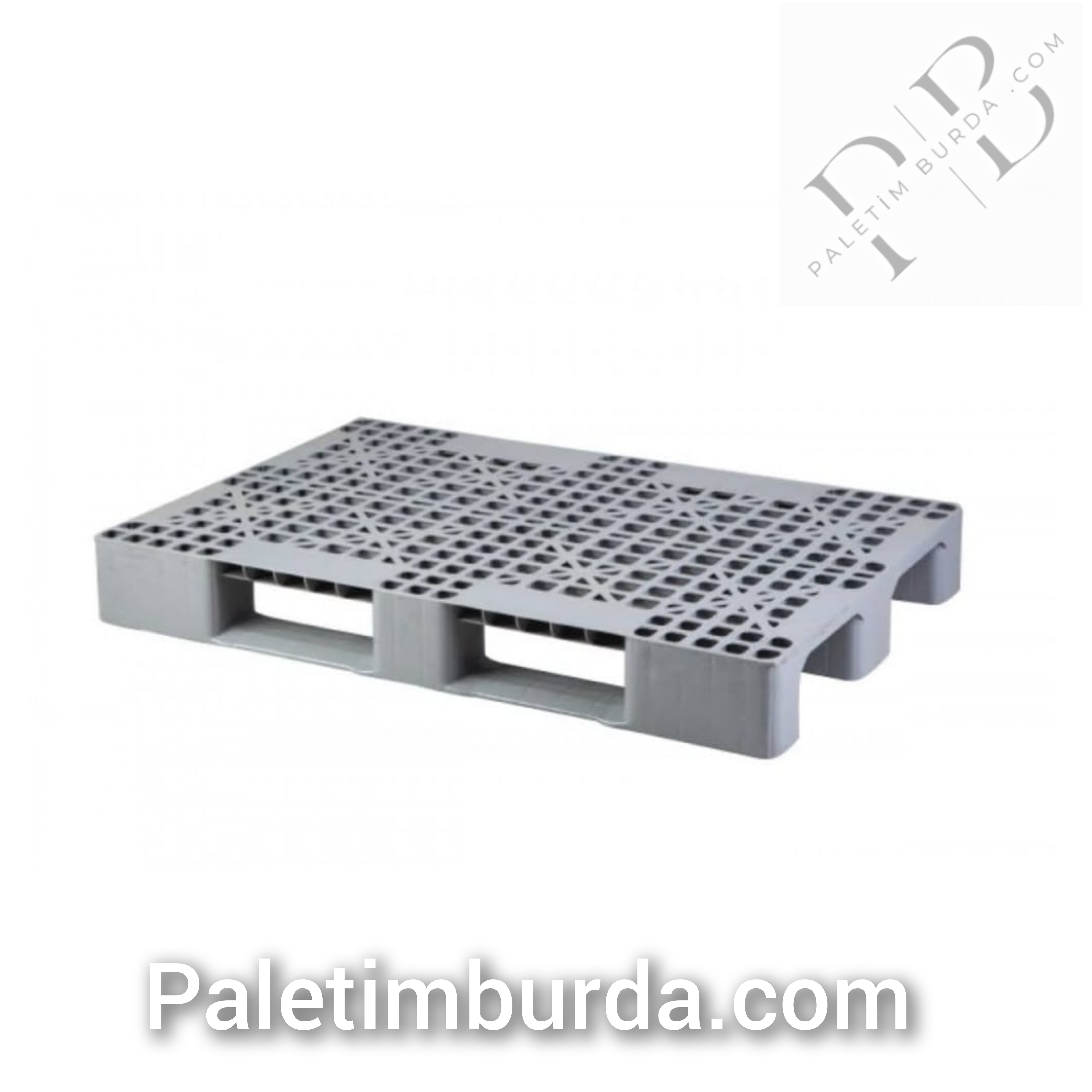 Genel amaçlı plastik Palet 80*120*15cm 9.50 kg Siyah Beyaz Gri.